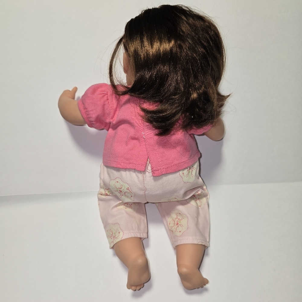 14" Corelle Pink Baby Doll with Brown Eye/Hair & Brush - Picture 6 of 16